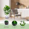 imageGoplus Fake Fiddle Leaf Fig Tree 2Pack 33 FT Tall Artificial Tree Greenery Plants in Pots W40 Leaves Decorative Faux Trees for Indoor Home Office355