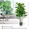 imageGoplus Fake Fiddle Leaf Fig Tree 2Pack 33 FT Tall Artificial Tree Greenery Plants in Pots W40 Leaves Decorative Faux Trees for Indoor Home Office51