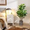 imageGoplus Fake Fiddle Leaf Fig Tree 2Pack 33 FT Tall Artificial Tree Greenery Plants in Pots W40 Leaves Decorative Faux Trees for Indoor Home Office51