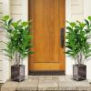 imageGoplus Fake Fiddle Leaf Fig Tree 2Pack 33 FT Tall Artificial Tree Greenery Plants in Pots W40 Leaves Decorative Faux Trees for Indoor Home Office51