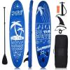 imageGoplus 981011 Inflatable Stand Up Paddle Board 65 Thick SUP with Premium Accessories and Carry Bag Wide Stance Bottom Fin for Paddling Surf Control NonSlip Deck for Youth and AdultSummer