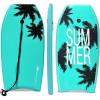 imageGoplus Boogie Boards for Beach 413733 Lightweight Body Board with EPS Core XPE Deck HDPE Slick Bottom Wrist Leash Bodyboard for Kids Adults SurfingGreen Coconut Palm