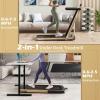 imageGoplus 2 in 1 Under Desk Treadmill 25HP Superfit Folding Treadmills for Home Office wSmart APP Remote Control LED Display Bluetooth Speaker Foldable Walking Jogging Machine Yellow