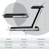 imageGoplus 2 in 1 Under Desk Treadmill 25HP Superfit Folding Treadmills for Home Office wSmart APP Remote Control LED Display Bluetooth Speaker Foldable Walking Jogging MachineSilver