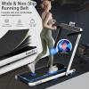 imageGoplus 2 in 1 Under Desk Treadmill 25HP Superfit Folding Treadmills for Home Office wSmart APP Remote Control LED Display Bluetooth Speaker Foldable Walking Jogging MachineWhite