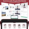 imageGoplus 2 in 1 Under Desk Treadmill 25HP Superfit Folding Treadmills for Home Office wSmart APP Remote Control LED Display Bluetooth Speaker Foldable Walking Jogging Machine Red