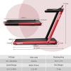 imageGoplus 2 in 1 Under Desk Treadmill 25HP Superfit Folding Treadmills for Home Office wSmart APP Remote Control LED Display Bluetooth Speaker Foldable Walking Jogging Machine Red