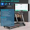 imageGoplus 475HP Folding Treadmill for Home Gym Commercial Heavy Duty Superfit Treadmill with 15 Auto Incline 20 Preset Programs Bluetooth Speakers LED Display Smart APP Running Walking Machine