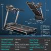imageGoplus 475HP Folding Treadmill for Home Gym Commercial Heavy Duty Superfit Treadmill with 15 Auto Incline 20 Preset Programs Bluetooth Speakers LED Display Smart APP Running Walking Machine