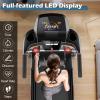 imageGoplus 475HP Folding Treadmill for Home Gym Commercial Heavy Duty Superfit Treadmill with 15 Auto Incline 20 Preset Programs Bluetooth Speakers LED Display Smart APP Running Walking Machine