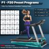 imageGoplus 475HP Folding Treadmill for Home Gym Commercial Heavy Duty Superfit Treadmill with 15 Auto Incline 20 Preset Programs Bluetooth Speakers LED Display Smart APP Running Walking Machine
