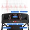 imageGoplus Electric Folding Treadmill Adjustable Incline and Low Noise Design with LCD Display and Heart Rate Sensor Compact Running Machine for Home Office Apartment Black