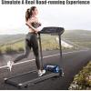 imageGoplus Electric Folding Treadmill Adjustable Incline and Low Noise Design with LCD Display and Heart Rate Sensor Compact Running Machine for Home Office Apartment Black