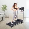 imageGoplus Folding Treadmill Electric Running Machine with LED Display and Mobile Phone Holder Portable Compact Superfit Treadmill for Home OfficeBlack