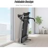 imageGoplus Folding Treadmill Electric Running Machine with LED Display and Mobile Phone Holder Portable Compact Superfit Treadmill for Home OfficeBlack