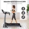 imageGoplus Folding Treadmill Electric Running Machine with LED Display and Mobile Phone Holder Portable Compact Superfit Treadmill for Home OfficeBlack