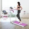 imageGoplus Folding Treadmill Electric Running Machine with LED Display and Mobile Phone Holder Portable Compact Superfit Treadmill for Home OfficePink