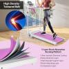 imageGoplus Folding Treadmill Electric Running Machine with LED Display and Mobile Phone Holder Portable Compact Superfit Treadmill for Home OfficePink