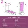 imageGoplus Folding Treadmill Electric Running Machine with LED Display and Mobile Phone Holder Portable Compact Superfit Treadmill for Home OfficePink