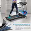 imageGoplus Heavy Duty Folding Treadmill for Gym Italy Designer Electric Superfit Treadmill with Fatigue Button Heart Rate Belt LED Display Blue Tooth Speaker Portable Walking Running Machine for Home ApartmentFolding
