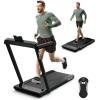 imageGoplus 2 in 1 Under Desk Treadmill 25HP Superfit Folding Treadmills for Home Office wSmart APP Remote Control LED Display Bluetooth Speaker Foldable Walking Jogging Machine Green