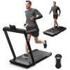 imageGoplus 2 in 1 Under Desk Treadmill 25HP Superfit Folding Treadmills for Home Office wSmart APP Remote Control LED Display Bluetooth Speaker Foldable Walking Jogging MachineBlack