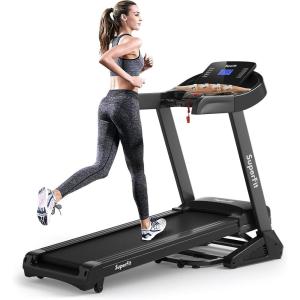 imageGoplus 375HP Folding Treadmill with Incline Electric Superfit Treadmill wApp Control 12 Preset ampamp 3 Custom Programs Blue Tooth Speaker Heart Rate Monitor Running Jogging Machine for Home Gym