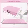 imageGoplus Folding Gymnastics Mat 10 x 4 x 2 Thick Tumbling Mats with PU Leather Hook ampamp Loop Fasteners Portable Handles 4Panel Exercise Mat for Home Gym Workouts YogaPink