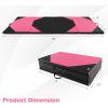 imageGoplus Folding Gymnastics Mat 10 x 4 x 2 Thick Tumbling Mats with PU Leather Hook ampamp Loop Fasteners Portable Handles 4Panel Exercise Mat for Home Gym Workouts YogaBlackRose