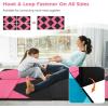 imageGoplus Folding Gymnastics Mat 10 x 4 x 2 Thick Tumbling Mats with PU Leather Hook ampamp Loop Fasteners Portable Handles 4Panel Exercise Mat for Home Gym Workouts YogaBlackRose