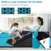 imageGoplus Folding Gymnastics Mat 10 x 4 x 2 Thick Tumbling Mats with PU Leather Hook ampamp Loop Fasteners Portable Handles 4Panel Exercise Mat for Home Gym Workouts YogaBlackBlue