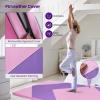 imageGoplus Folding Gymnastics Mat 10 x 4 x 2 Thick Tumbling Mats with PU Leather Hook ampamp Loop Fasteners Portable Handles 4Panel Exercise Mat for Home Gym Workouts YogaPurplePink