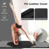 imageGoplus Folding Gymnastics Mat 10 x 4 x 2 Thick Tumbling Mats with PU Leather Hook ampamp Loop Fasteners Portable Handles 4Panel Exercise Mat for Home Gym Workouts YogaGreyBlack