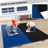 imageGoplus Folding Gymnastics Mat 10 x 4 x 2 Thick Tumbling Mats with PU Leather Hook ampamp Loop Fasteners Portable Handles 4Panel Exercise Mat for Home Gym Workouts YogaBlack