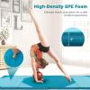 imageGoplus Folding Gymnastics Mat 10 x 4 x 2 Thick Tumbling Mats with PU Leather Hook ampamp Loop Fasteners Portable Handles 4Panel Exercise Mat for Home Gym Workouts YogaBaby BlueBlue