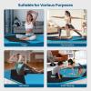 imageGoplus Folding Gymnastics Mat 10 x 4 x 2 Thick Tumbling Mats with PU Leather Hook ampamp Loop Fasteners Portable Handles 4Panel Exercise Mat for Home Gym Workouts YogaBlueBlack