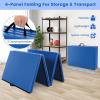 imageGoplus Folding Gymnastics Mat 10 x 4 x 2 Thick Tumbling Mats with PU Leather Hook ampamp Loop Fasteners Portable Handles 4Panel Exercise Mat for Home Gym Workouts YogaNavy