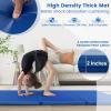 imageGoplus Folding Gymnastics Mat 10 x 4 x 2 Thick Tumbling Mats with PU Leather Hook ampamp Loop Fasteners Portable Handles 4Panel Exercise Mat for Home Gym Workouts YogaNavy