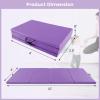imageGoplus Folding Gymnastics Mat 10 x 4 x 2 Thick Tumbling Mats with PU Leather Hook ampamp Loop Fasteners Portable Handles 4Panel Exercise Mat for Home Gym Workouts YogaPurple