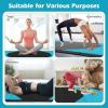 imageGoplus Folding Gymnastics Mat 10 x 4 x 2 Thick Tumbling Mats with PU Leather Hook ampamp Loop Fasteners Portable Handles 4Panel Exercise Mat for Home Gym Workouts YogaBlackBlue