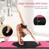 imageGoplus Folding Gymnastics Mat 10 x 4 x 2 Thick Tumbling Mats with PU Leather Hook ampamp Loop Fasteners Portable Handles 4Panel Exercise Mat for Home Gym Workouts YogaBlackRose