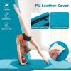 imageGoplus Folding Gymnastics Mat 10 x 4 x 2 Thick Tumbling Mats with PU Leather Hook ampamp Loop Fasteners Portable Handles 4Panel Exercise Mat for Home Gym Workouts YogaBaby BlueBlue