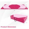 imageGoplus Folding Gymnastics Mat 10 x 4 x 2 Thick Tumbling Mats with PU Leather Hook ampamp Loop Fasteners Portable Handles 4Panel Exercise Mat for Home Gym Workouts YogaPinkRose