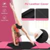 imageGoplus Folding Gymnastics Mat 10 x 4 x 2 Thick Tumbling Mats with PU Leather Hook ampamp Loop Fasteners Portable Handles 4Panel Exercise Mat for Home Gym Workouts YogaBlackRose