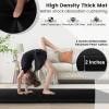 imageGoplus Folding Gymnastics Mat 10 x 4 x 2 Thick Tumbling Mats with PU Leather Hook ampamp Loop Fasteners Portable Handles 4Panel Exercise Mat for Home Gym Workouts YogaBlack