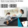 imageGoplus Folding Gymnastics Mat 10 x 4 x 2 Thick Tumbling Mats with PU Leather Hook ampamp Loop Fasteners Portable Handles 4Panel Exercise Mat for Home Gym Workouts YogaGreyBlack
