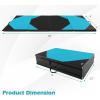 imageGoplus Folding Gymnastics Mat 10 x 4 x 2 Thick Tumbling Mats with PU Leather Hook ampamp Loop Fasteners Portable Handles 4Panel Exercise Mat for Home Gym Workouts YogaBlackBlue