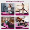 imageGoplus Folding Gymnastics Mat 10 x 4 x 2 Thick Tumbling Mats with PU Leather Hook ampamp Loop Fasteners Portable Handles 4Panel Exercise Mat for Home Gym Workouts YogaRoseBlack