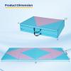 imageGoplus Folding Gymnastics Mat 10 x 4 x 2 Thick Tumbling Mats with PU Leather Hook ampamp Loop Fasteners Portable Handles 4Panel Exercise Mat for Home Gym Workouts YogaBaby BluePink