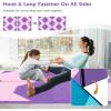 imageGoplus Folding Gymnastics Mat 10 x 4 x 2 Thick Tumbling Mats with PU Leather Hook ampamp Loop Fasteners Portable Handles 4Panel Exercise Mat for Home Gym Workouts YogaPinkPurple